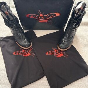 Freebird Black Textured Boots